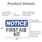 Signmission First Aid Kit, 24 in W x Rectangle, Aluminum OS-2PACK-NS-A-1824-L-12746 - alternate 3